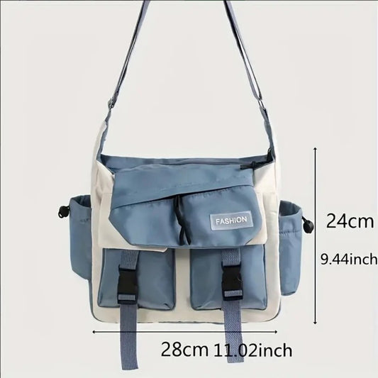 Versatile Crossbody Messenger Bag Backpack Large Capacity Aesthetic Cute Casual Travel Daypacks - My Store