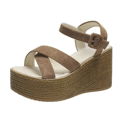 Women's Platform Suede Sandals Summer - My Store