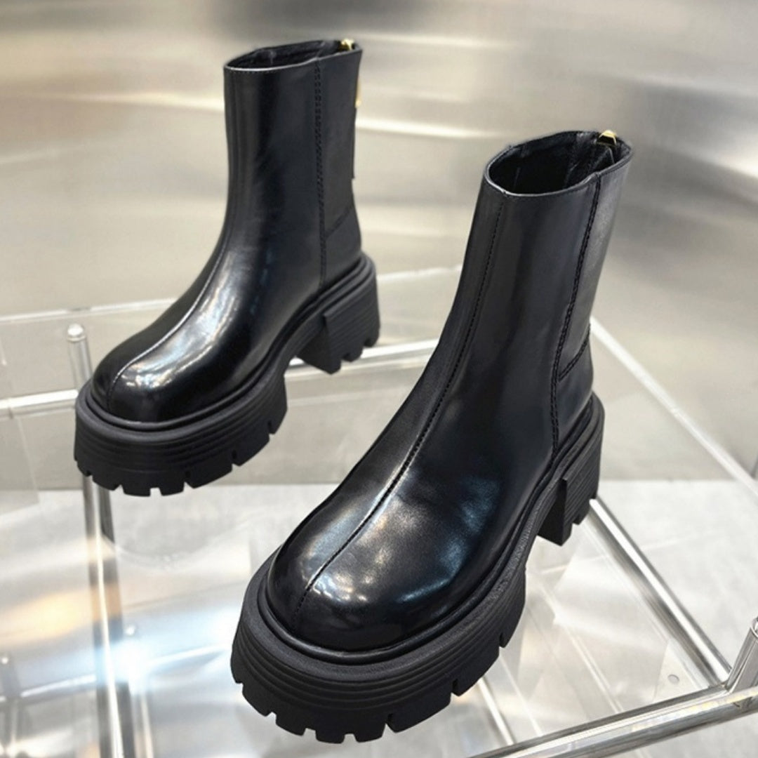 Autumn And Winter Korean Style Thick Bottom Chunky Heel Short Tube Fashion Boots Children - My Store
