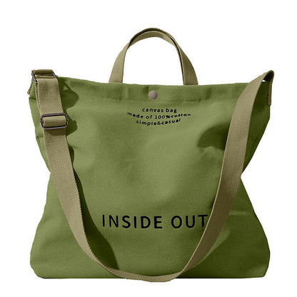 Large Capacity Shopping Bags Woman Black Canvas Tote Bag High-End Versatile Shoulder Bag - My Store