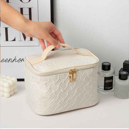 White Large Capacity Portable Travel Makeup Bag - My Store
