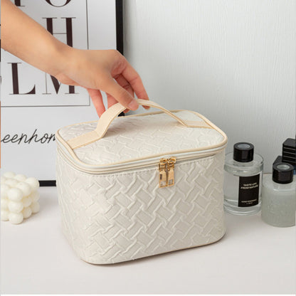 White Large Capacity Portable Travel Makeup Bag - My Store
