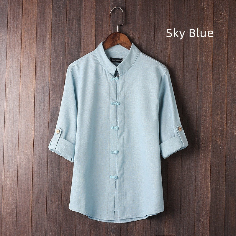 Men's Linen Vintage Plus Size Shirt - My Store