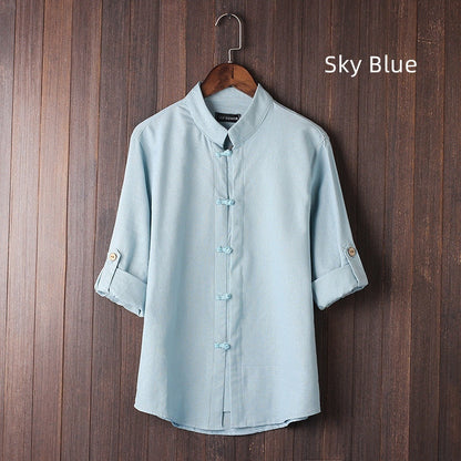 Men's Linen Vintage Plus Size Shirt - My Store