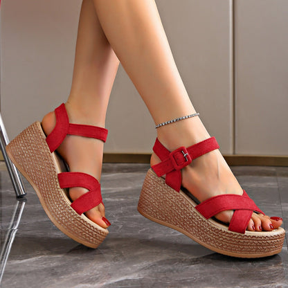 Women's Platform Suede Sandals Summer - My Store