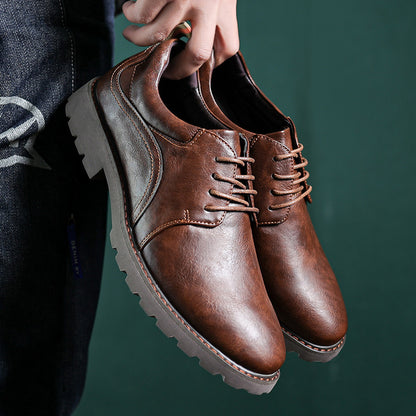 British Style Retro Casual Leather Shoes Men's Casual - My Store