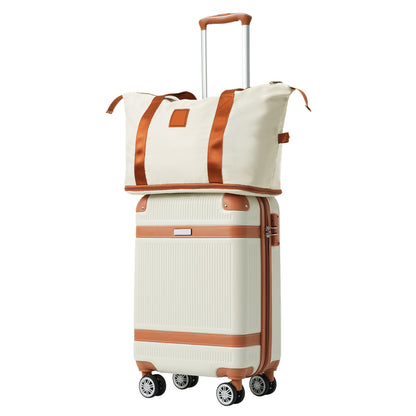 Hardshell Luggage Sets 3 Piece Carry-on Suitcase Double Spinner Wheels With TSA Lock - My Store