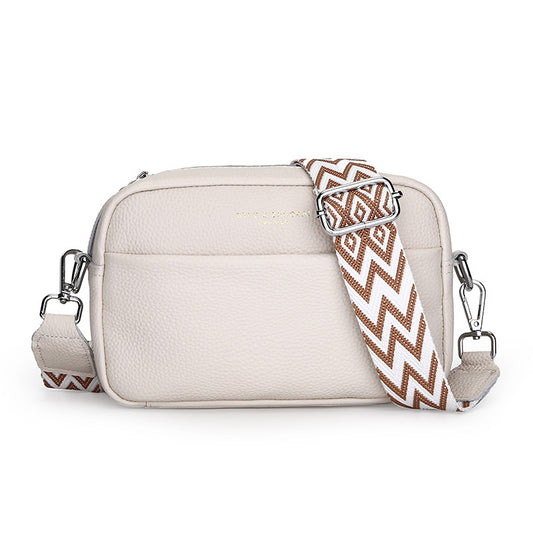 Fashion Simple Shoulder Messenger Bag Top Layer Cowhide Small Square Bag - My Store