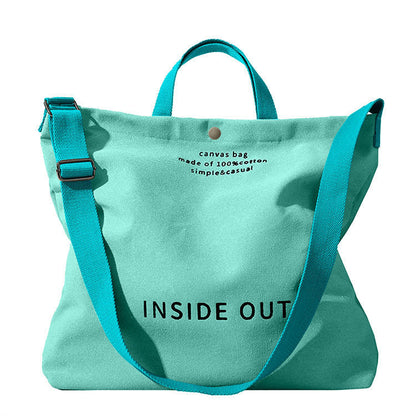 Large Capacity Shopping Bags Woman Black Canvas Tote Bag High-End Versatile Shoulder Bag - My Store