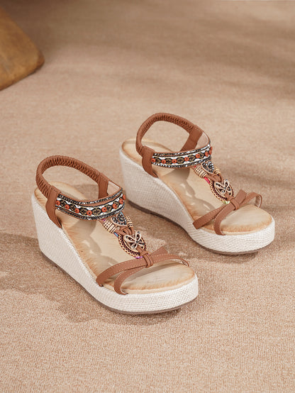 Casual Versatile Beach Wedge Sandals For Outerwear - My Store
