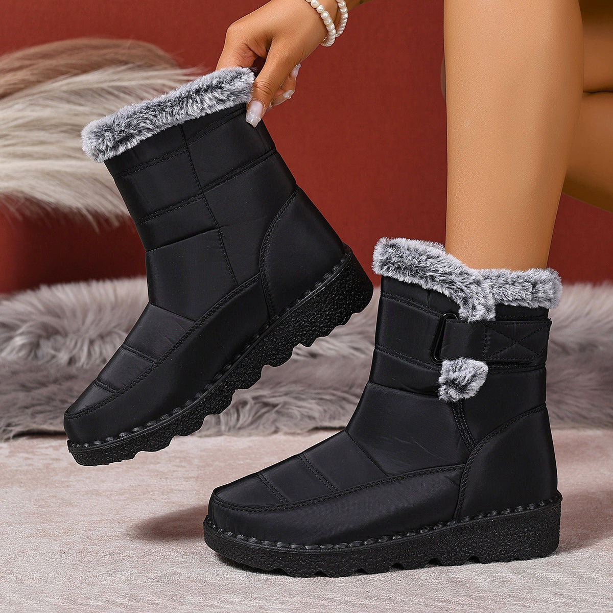 Women's Snow Boots Plus Size Wear-resistant Comfortable Warm Boots - My Store