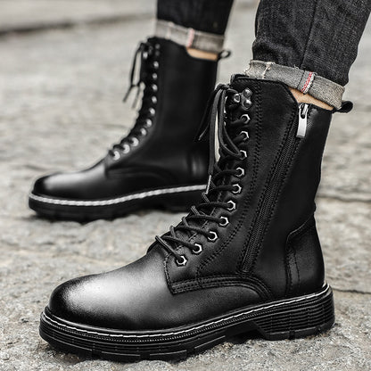 Autumn And Winter Plus Size Men's Long High-top Martin Boots - My Store