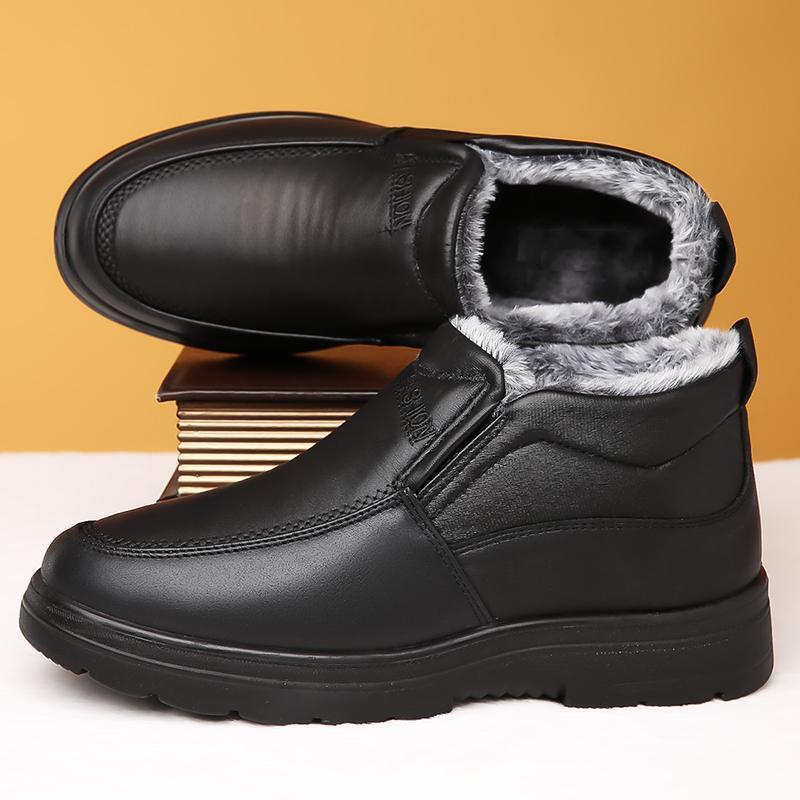Winter Middle-aged And Elderly Thickened Non-slip Waterproof Fleece-lined Cotton Shoes - My Store