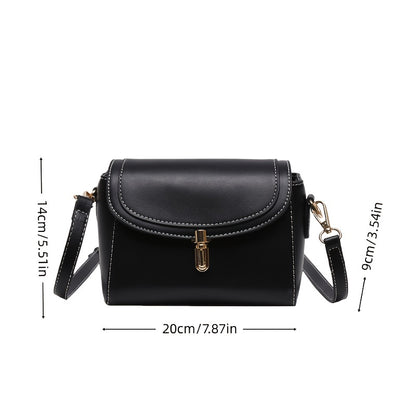 PU Women's Shoulder Bag, Large Capacity, Comfortable And Versatile, Small Square Bag, Commuting Fashion, Simple Crossbody Bag - My Store
