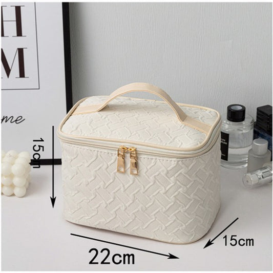 White Large Capacity Portable Travel Makeup Bag - My Store