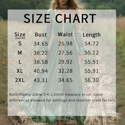Women's Boho Long Sleeve Flowy Maxi Dress Elegant High Waist Backless Beach Long Dress - My Store