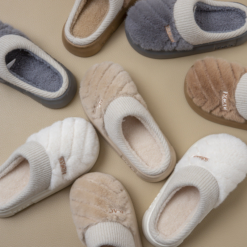 Women's Cotton Slippers Indoor Non-slip Thick-soled Cotton Slippers Cotton Slippers - My Store