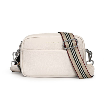 Fashion Simple Shoulder Messenger Bag Top Layer Cowhide Small Square Bag - My Store