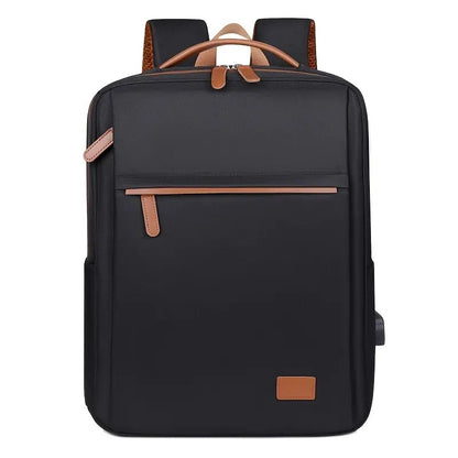 Backpack Oxford Cloth Business Computer Bag With Large Capacity, Strong And Wearable Student School Bag, Solid Color And Versatile Travel Backpack - My Store