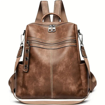 Purse For Women Fashion Faux Leather Convertible Shoulder Handbag Travel Bag Satchel Rucksack Ladies Bag - My Store