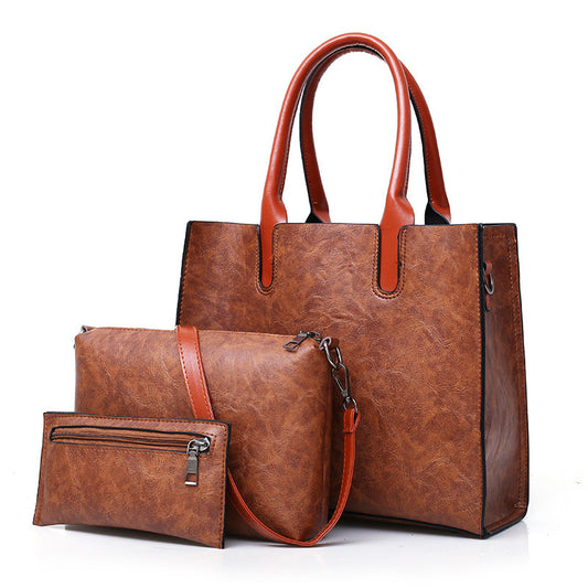 Three-piece Women's Bag European And American Fashion Retro - My Store