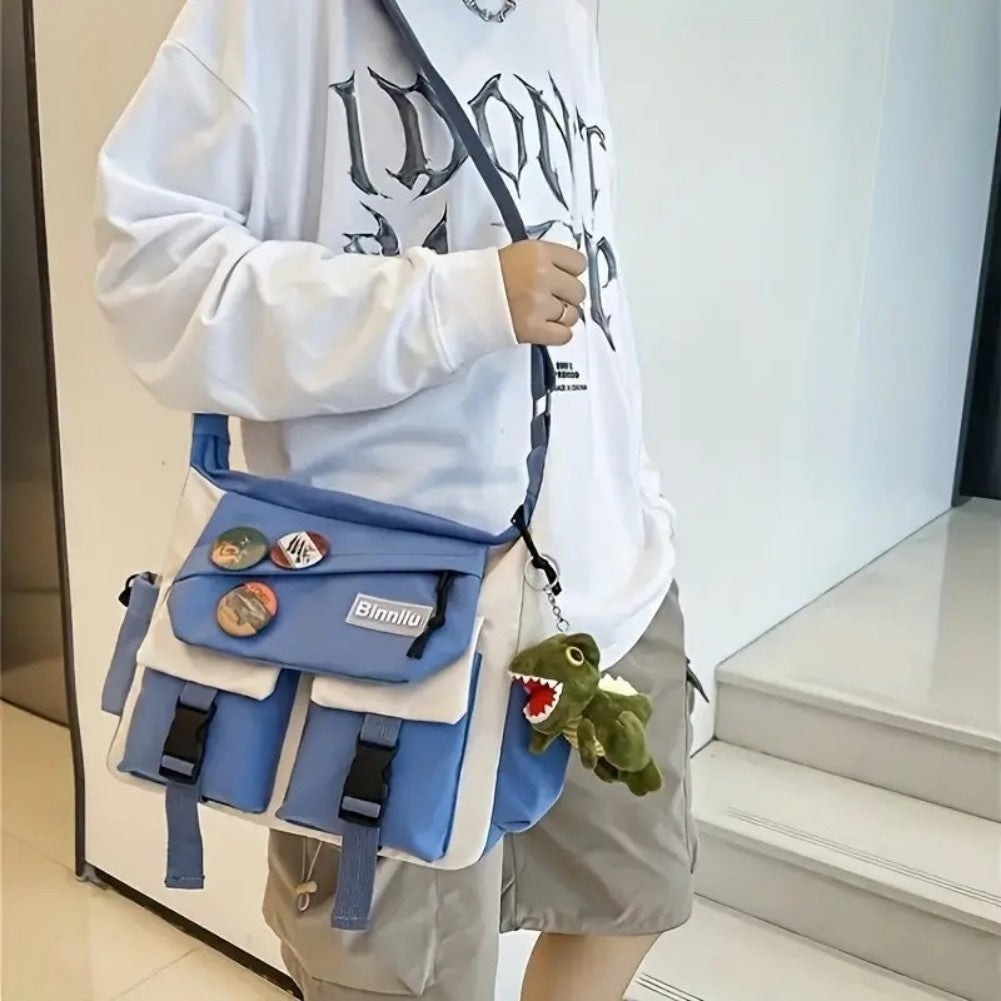 Versatile Crossbody Messenger Bag Backpack Large Capacity Aesthetic Cute Casual Travel Daypacks - My Store
