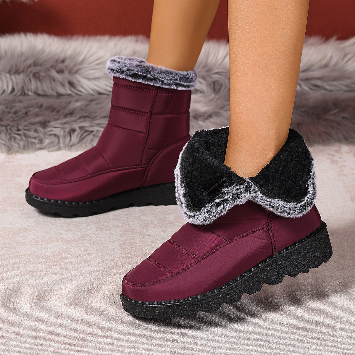 Women's Snow Boots Plus Size Wear-resistant Comfortable Warm Boots - My Store