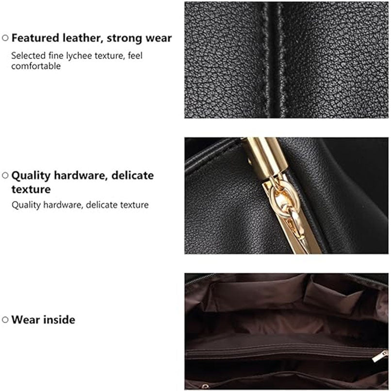 Women's Tote Bag Bags, Large Leather Shoulder Bag Purse Top Handle Hobo Handbag - My Store