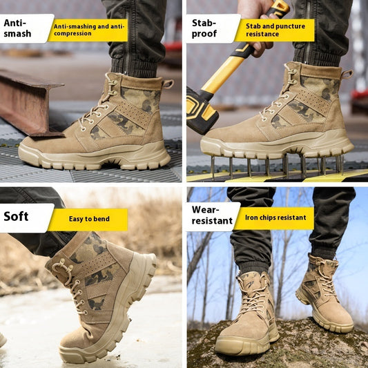 Combat Boots Male High Ankle Safety Shoes - My Store