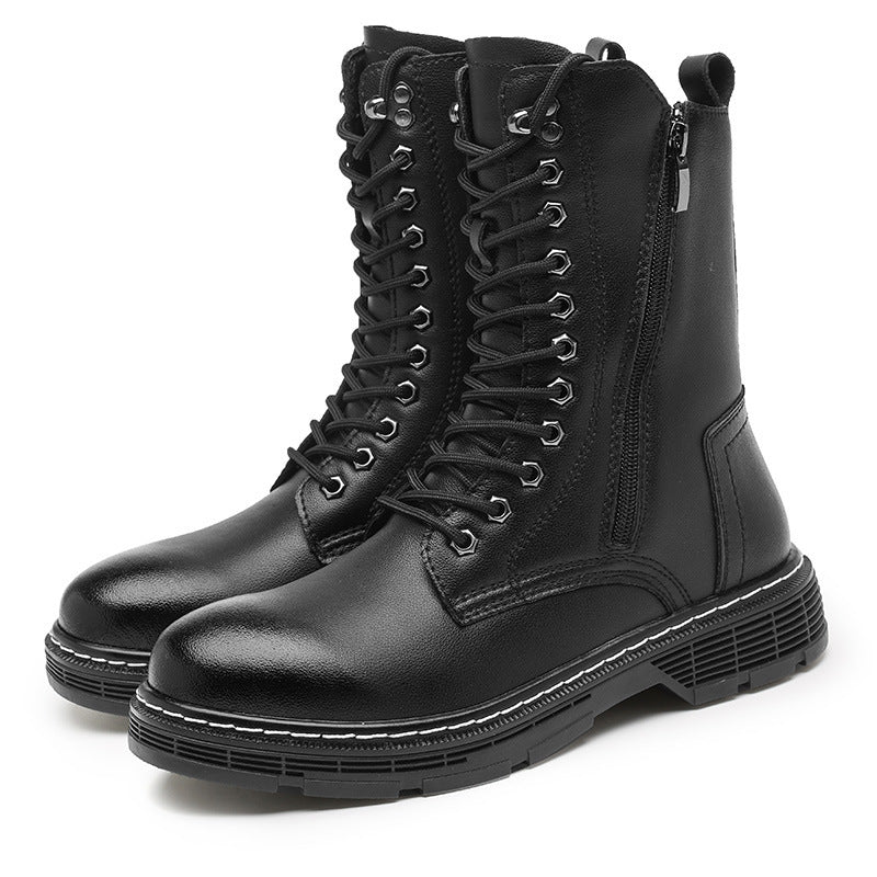 Autumn And Winter Plus Size Men's Long High-top Martin Boots - My Store
