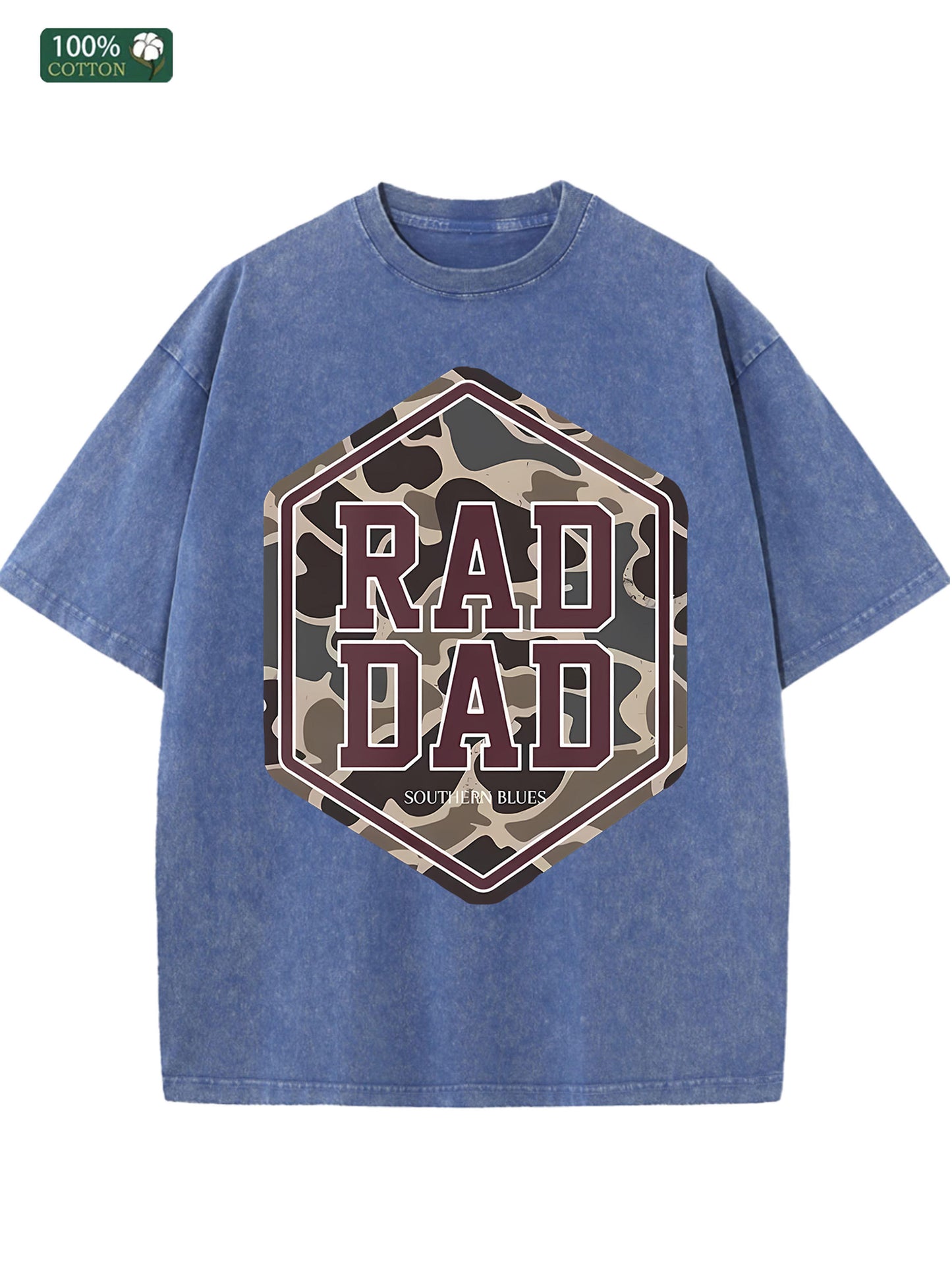 Cotton Men's Washed T Shirt American Casual Ideal Festival Gift - My Store