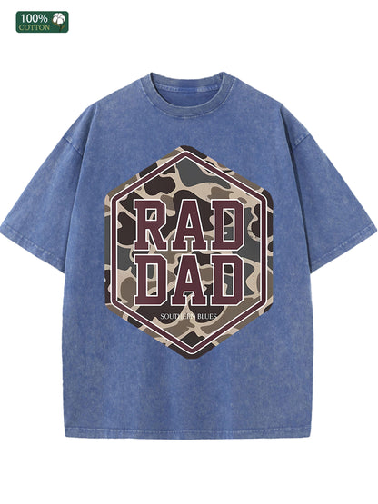 Cotton Men's Washed T Shirt American Casual Ideal Festival Gift - My Store