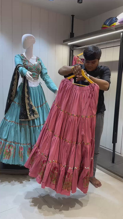 PANKHUDI - Heavy khadi cotton chaniya choli
