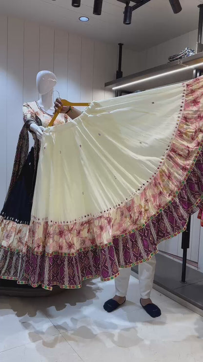 KATRINA - Pure Jaam cotton with multi layers of print Chaniya choli